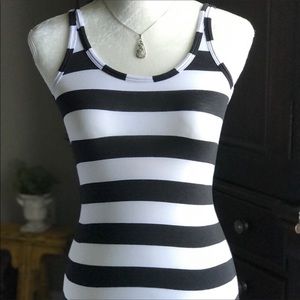 Lululemon athletica Tank Black and White Stripes